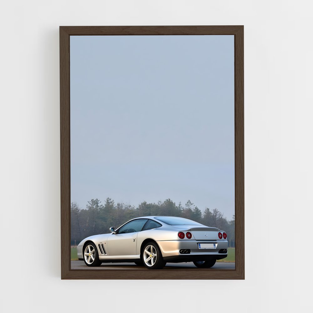 Poster Maranello en Argent – affiche Ferrari (vue 5)